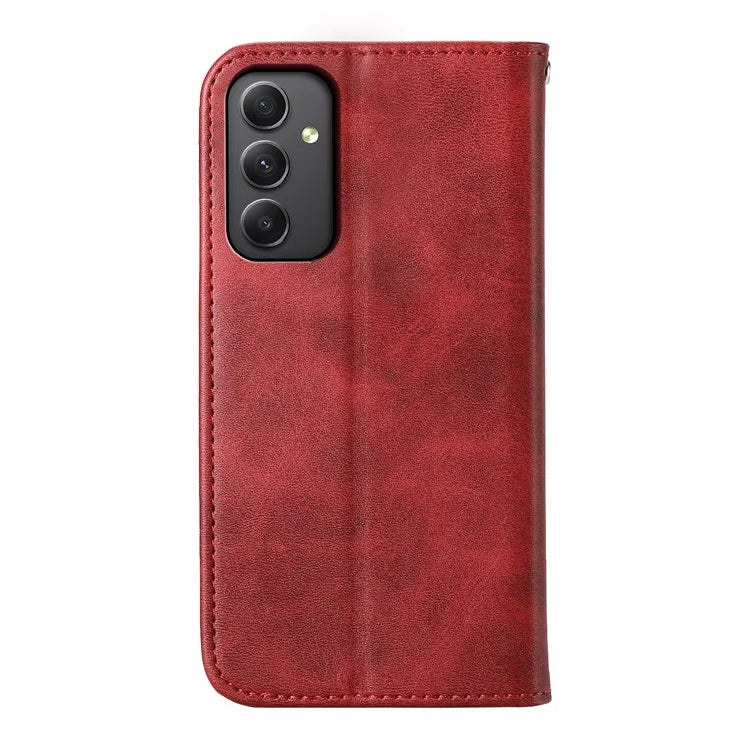 For Samsung Galaxy A35 5G Case Splicing Rhombus PU Leather+TPU Wallet Cover