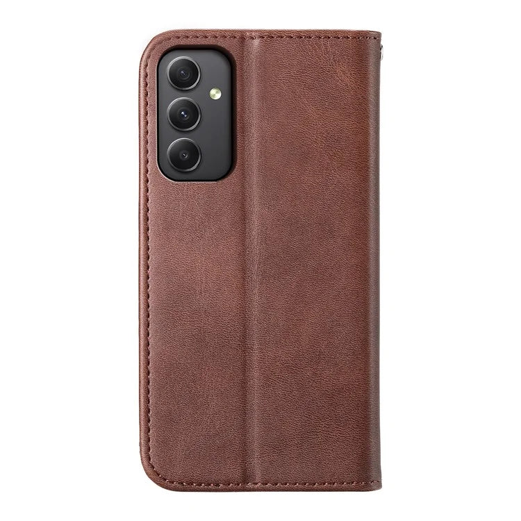 For Samsung Galaxy A35 5G Case Splicing Rhombus PU Leather+TPU Wallet Cover