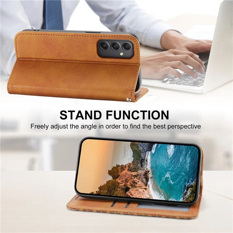 For Samsung Galaxy A35 5G Case Splicing Rhombus PU Leather+TPU Wallet Cover
