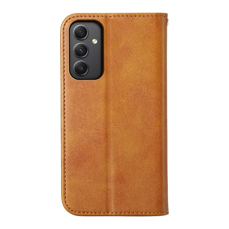 For Samsung Galaxy A35 5G Case Splicing Rhombus PU Leather+TPU Wallet Cover