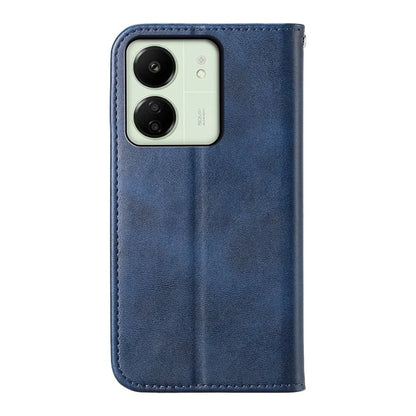 For Xiaomi Redmi 13C 4G / Poco C65 4G Case Imprinted Rhombus Pattern PU Leather Mobile Phone Cover