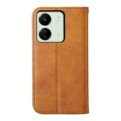 For Xiaomi Redmi 13C 4G / Poco C65 4G Case Imprinted Rhombus Pattern PU Leather Mobile Phone Cover