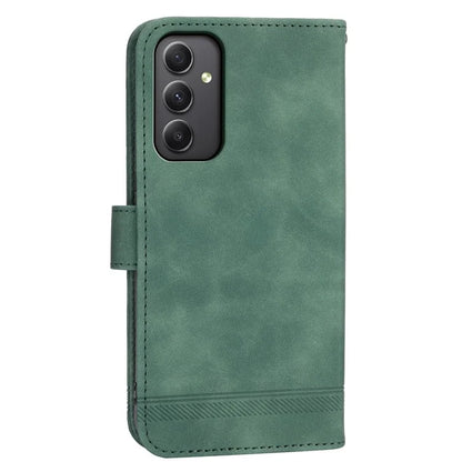 DIERFENG DF-03 For Samsung Galaxy A35 5G Case PU Leather Lines Imprinted Phone Stand Cover