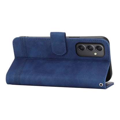 DIERFENG DF-03 For Samsung Galaxy A35 5G Case PU Leather Lines Imprinted Phone Stand Cover