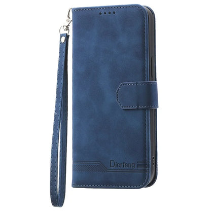 DIERFENG DF-03 For Samsung Galaxy A35 5G Case PU Leather Lines Imprinted Phone Stand Cover