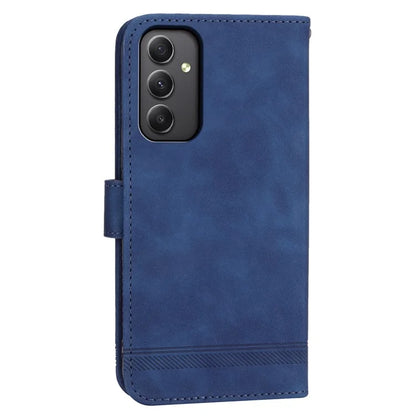 DIERFENG DF-03 For Samsung Galaxy A35 5G Case PU Leather Lines Imprinted Phone Stand Cover