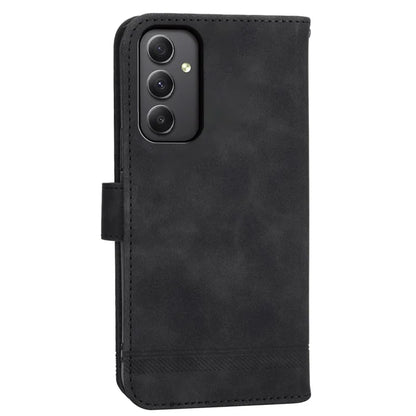 DIERFENG DF-03 For Samsung Galaxy A35 5G Case PU Leather Lines Imprinted Phone Stand Cover