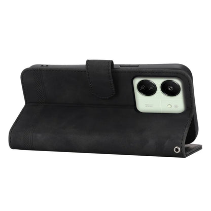 DIERFENG DF-03 For Xiaomi Redmi 13C 4G / Poco C65 4G Case PU Leather Flip Card Holder Smartphone Cover