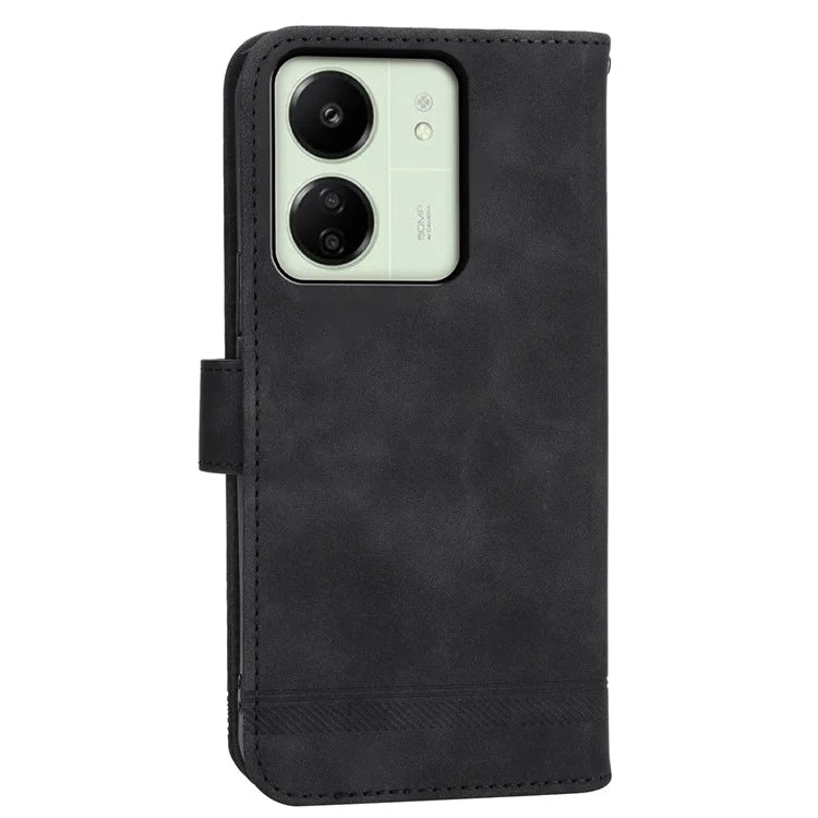 DIERFENG DF-03 For Xiaomi Redmi 13C 4G / Poco C65 4G Case PU Leather Flip Card Holder Smartphone Cover