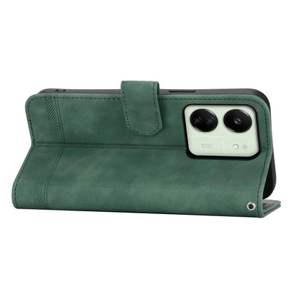 DIERFENG DF-03 For Xiaomi Redmi 13C 4G / Poco C65 4G Case PU Leather Flip Card Holder Smartphone Cover