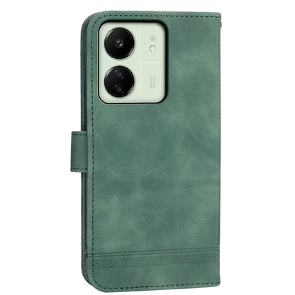 DIERFENG DF-03 For Xiaomi Redmi 13C 4G / Poco C65 4G Case PU Leather Flip Card Holder Smartphone Cover