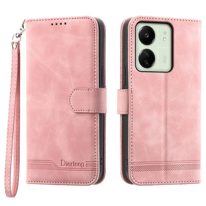 DIERFENG DF-03 For Xiaomi Redmi 13C 4G / Poco C65 4G Case PU Leather Flip Card Holder Smartphone Cover