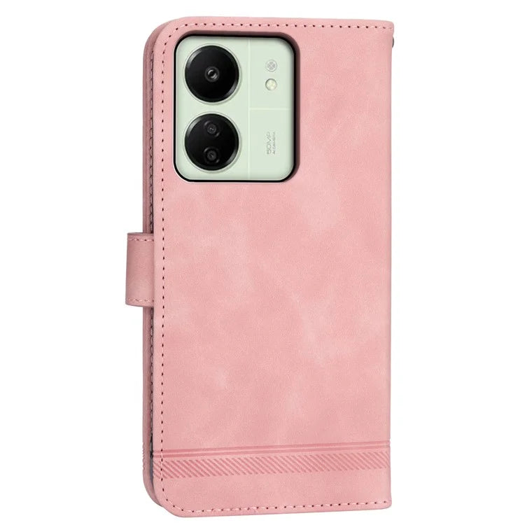 DIERFENG DF-03 For Xiaomi Redmi 13C 4G / Poco C65 4G Case PU Leather Flip Card Holder Smartphone Cover