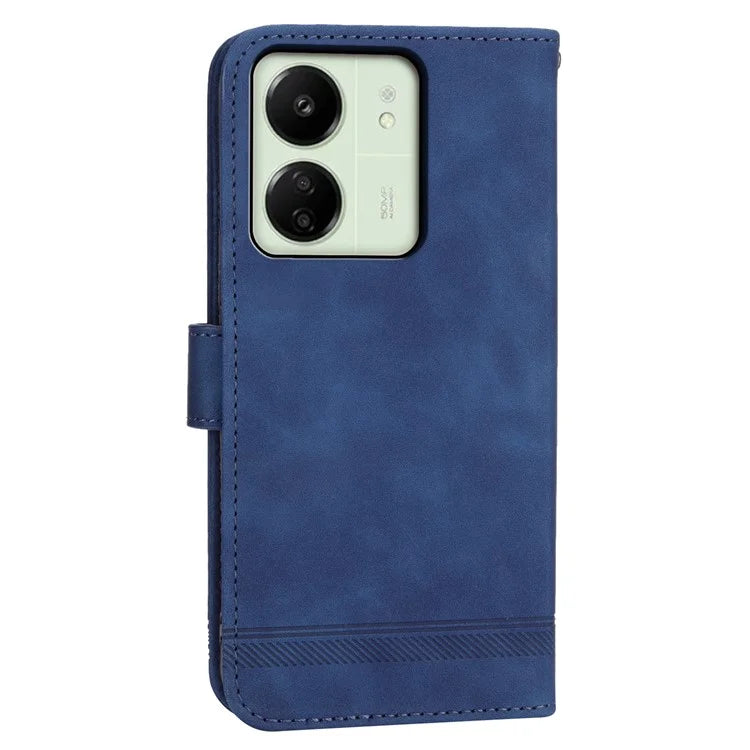 DIERFENG DF-03 For Xiaomi Redmi 13C 4G / Poco C65 4G Case PU Leather Flip Card Holder Smartphone Cover