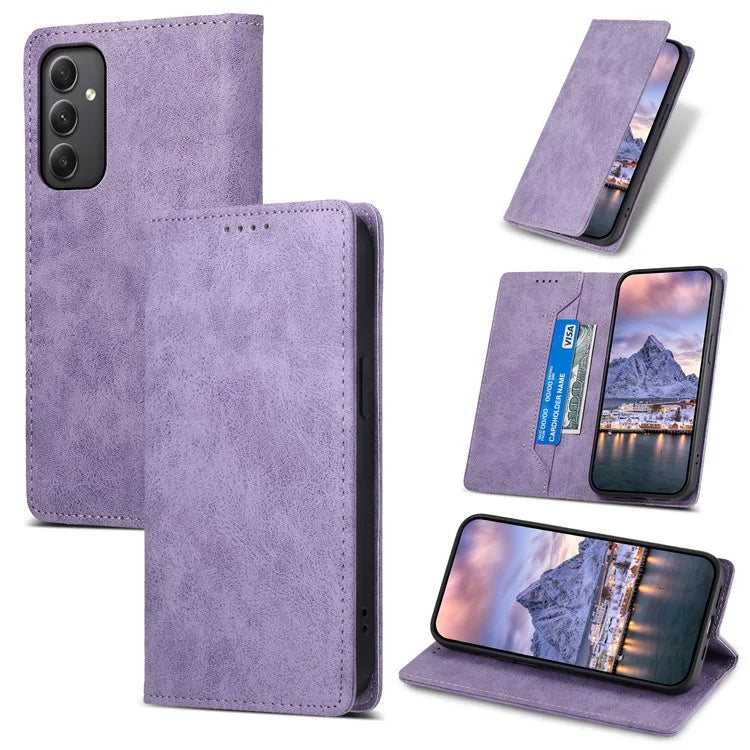 DF-05 For Samsung Galaxy A35 5G Case Leather RFID Blocking Wallet Stand Phone Cover