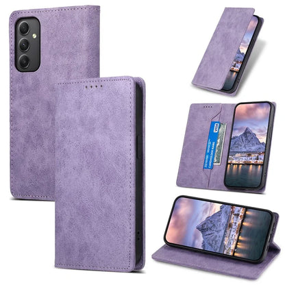 DF-05 For Samsung Galaxy A35 5G Case Leather RFID Blocking Wallet Stand Phone Cover