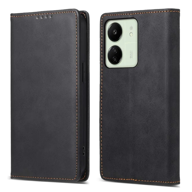 DF-05 For Xiaomi Redmi 13C 4G / Poco C65 4G Cell Phone Case RFID Blocking PU Leather Anti-drop Cover