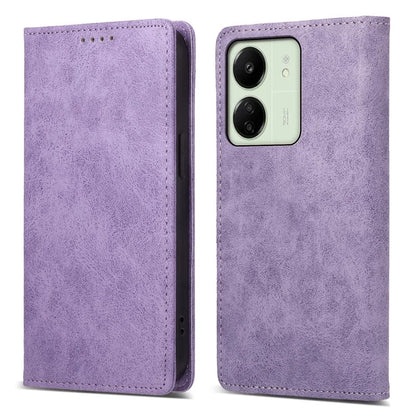 DF-05 For Xiaomi Redmi 13C 4G / Poco C65 4G Cell Phone Case RFID Blocking PU Leather Anti-drop Cover