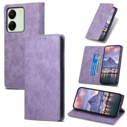 DF-05 For Xiaomi Redmi 13C 4G / Poco C65 4G Cell Phone Case RFID Blocking PU Leather Anti-drop Cover