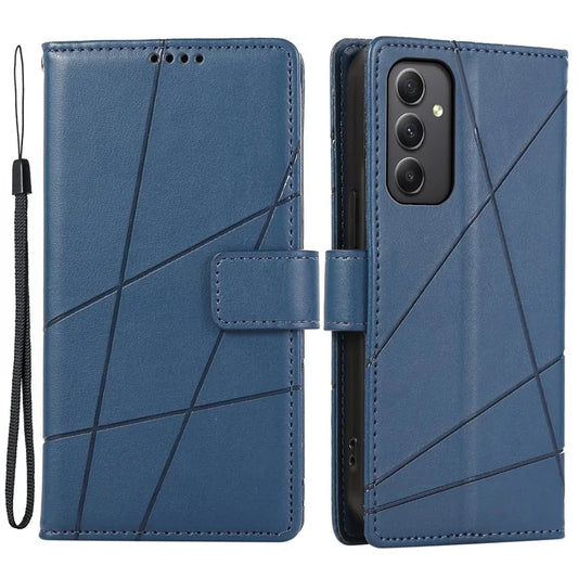 DF-06 For Samsung Galaxy A35 5G Cell Phone Case Imprinted Lines Leather Wallet Stand Cover