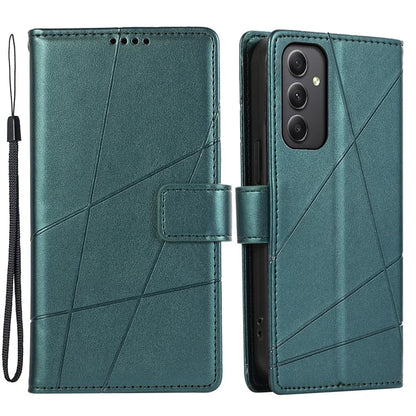 DF-06 For Samsung Galaxy A35 5G Cell Phone Case Imprinted Lines Leather Wallet Stand Cover