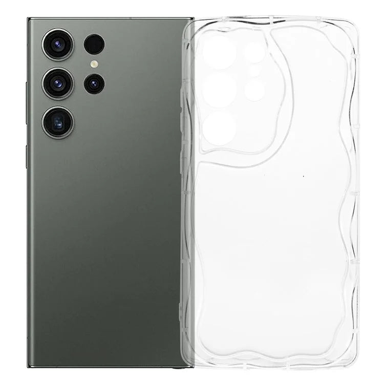 YX Series For Samsung Galaxy S24 Ultra TPU Case Wavy Edge Precise Cutout Protective Phone Cover