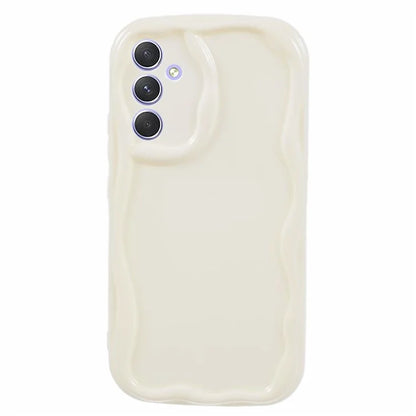 YX Series For Samsung Galaxy S24 Case Wavy Shape TPU Phone Back Protector (Precise Cutout)