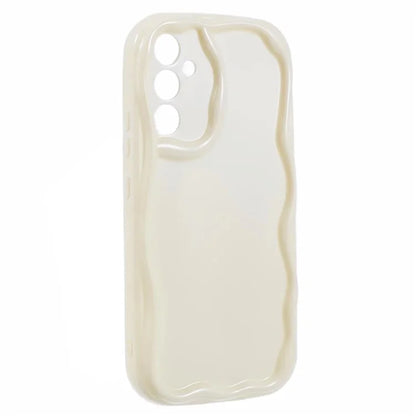 YX Series For Samsung Galaxy S24 Case Wavy Shape TPU Phone Back Protector (Precise Cutout)