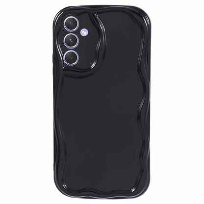 YX Series For Samsung Galaxy S24 Case Wavy Shape TPU Phone Back Protector (Precise Cutout)