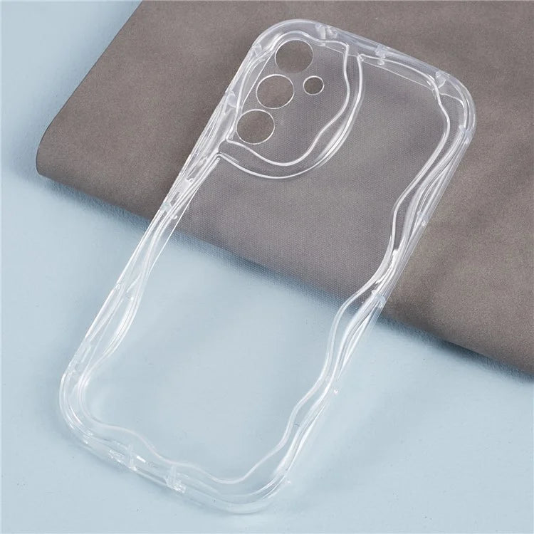 YX Series For Samsung Galaxy S24 Case Wavy Shape TPU Phone Back Protector (Precise Cutout)