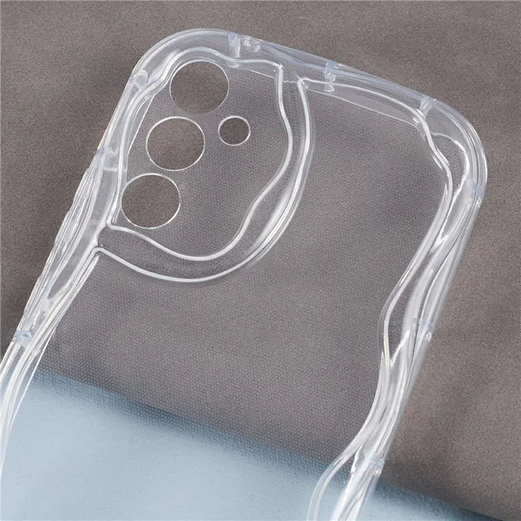 YX Series For Samsung Galaxy S24 Case Wavy Shape TPU Phone Back Protector (Precise Cutout)