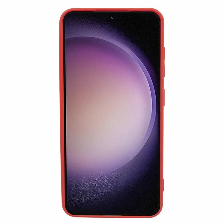 For Samsung Galaxy S24+ Soft Touch Case Fiber Lining TPU Rubberized Phone Cover