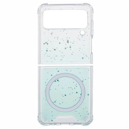 JTW Series For Samsung Galaxy Z Flip3 5G Magnetic Case Sparkle Epoxy TPU+Acrylic Phone Back Shell