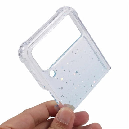 JTW Series For Samsung Galaxy Z Flip3 5G Magnetic Case Sparkle Epoxy TPU+Acrylic Phone Back Shell