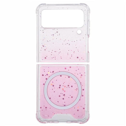 JTW Series For Samsung Galaxy Z Flip3 5G Magnetic Case Sparkle Epoxy TPU+Acrylic Phone Back Shell