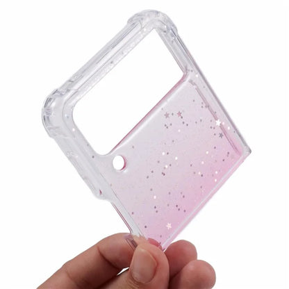 JTW Series For Samsung Galaxy Z Flip3 5G Magnetic Case Sparkle Epoxy TPU+Acrylic Phone Back Shell