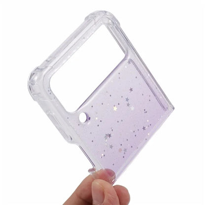 JTW Series For Samsung Galaxy Z Flip3 5G Magnetic Case Sparkle Epoxy TPU+Acrylic Phone Back Shell