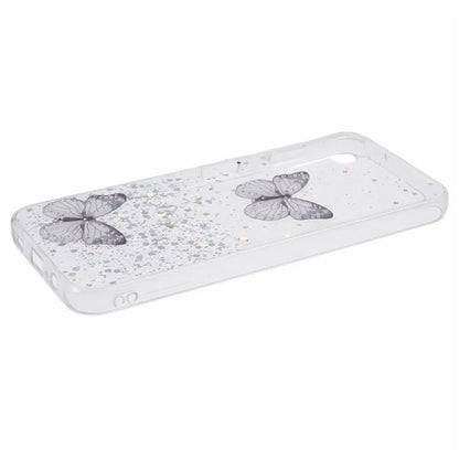 For Samsung Galaxy A14 4G / 5G Case AW Series Epoxy Butterfly Decor TPU+PVC Shockproof Cover