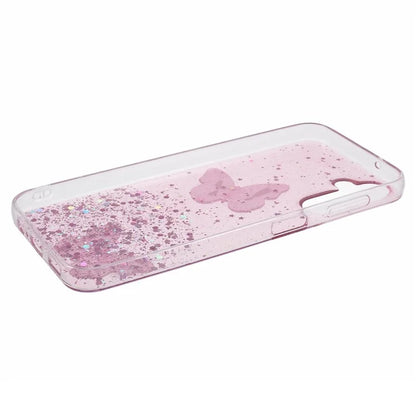 For Samsung Galaxy A14 4G / 5G Case AW Series Epoxy Butterfly Decor TPU+PVC Shockproof Cover