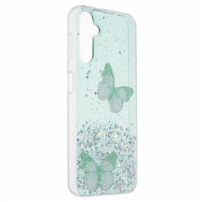 For Samsung Galaxy A14 4G / 5G Case AW Series Epoxy Butterfly Decor TPU+PVC Shockproof Cover