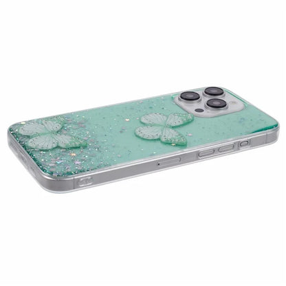 AW Series For iPhone 14 Pro Max Case TPU+PVC Butterfly Decor Phone Cover with Big Rear Lens Hole