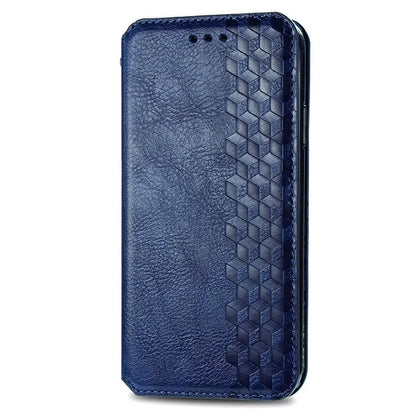 For Asus Zenfone 10 5G Magnetic Case PU Leather Rhombus Imprinted Anti-drop Phone Wallet Cover