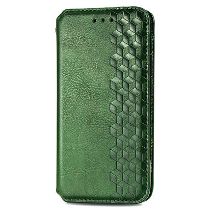 For Asus Zenfone 10 5G Magnetic Case PU Leather Rhombus Imprinted Anti-drop Phone Wallet Cover