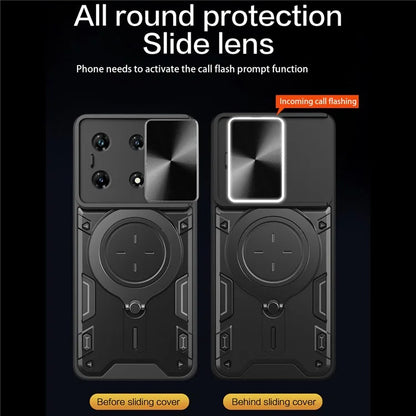 For Transsion Infinix Note 30 Pro 4G Case Slide Camera Lid Kickstand Anti-Slip Phone Cover