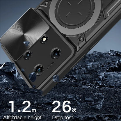 For Transsion Infinix Note 30 Pro 4G Case Slide Camera Lid Kickstand Anti-Slip Phone Cover