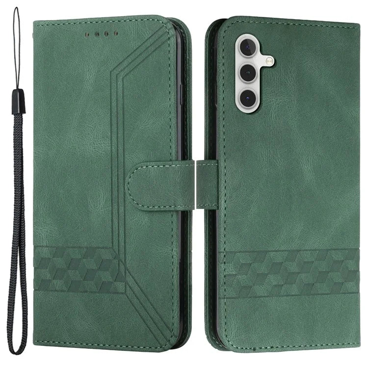YX0010 Series for Samsung Galaxy S24+ Case PU Leather Wallet Phone Coverish Green