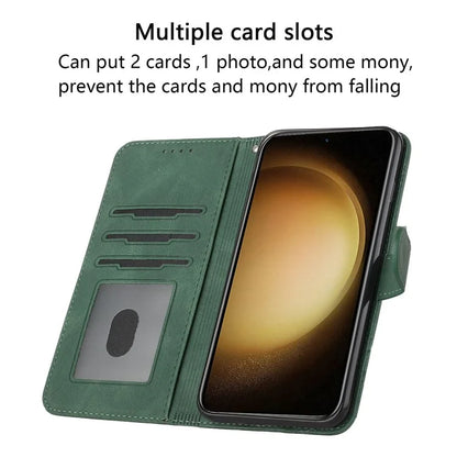YX0010 Series for Samsung Galaxy S24+ Case PU Leather Wallet Phone Coverish Green