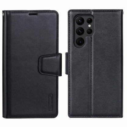 HANMAN Mill Series for Samsung Galaxy S24 Ultra Dustproof Cell Phone Case PU Leather Cover Wallet