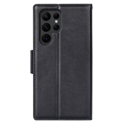 HANMAN Mill Series for Samsung Galaxy S24 Ultra Dustproof Cell Phone Case PU Leather Cover Wallet