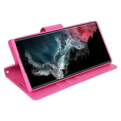 HANMAN Mill Series for Samsung Galaxy S24 Ultra Dustproof Cell Phone Case PU Leather Cover Wallet